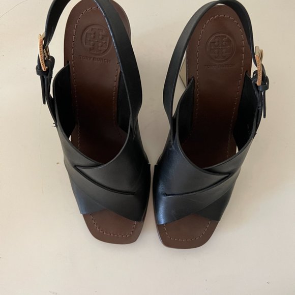 Tory Burch Bleeker Heel, Black, Size 9M - Picture 4 of 7